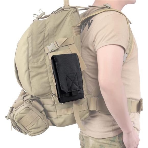 Universal Tactical MOLLE Holster Army Mobile Phone Belt Pouch EDC Samsung iPhone - Picture 2 of 5